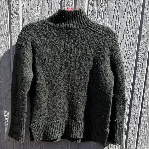 Vince Wool Blend Pullover Mock Neck Hunter Sweater, Size: M - Picture 10 of 13
